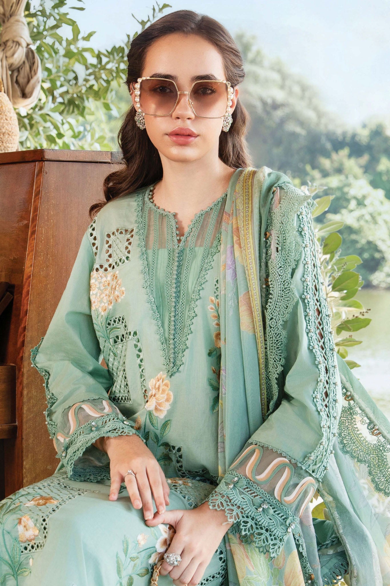 Maria B Unstitched 3 Piece Spring Summer Collection'2025-01-B