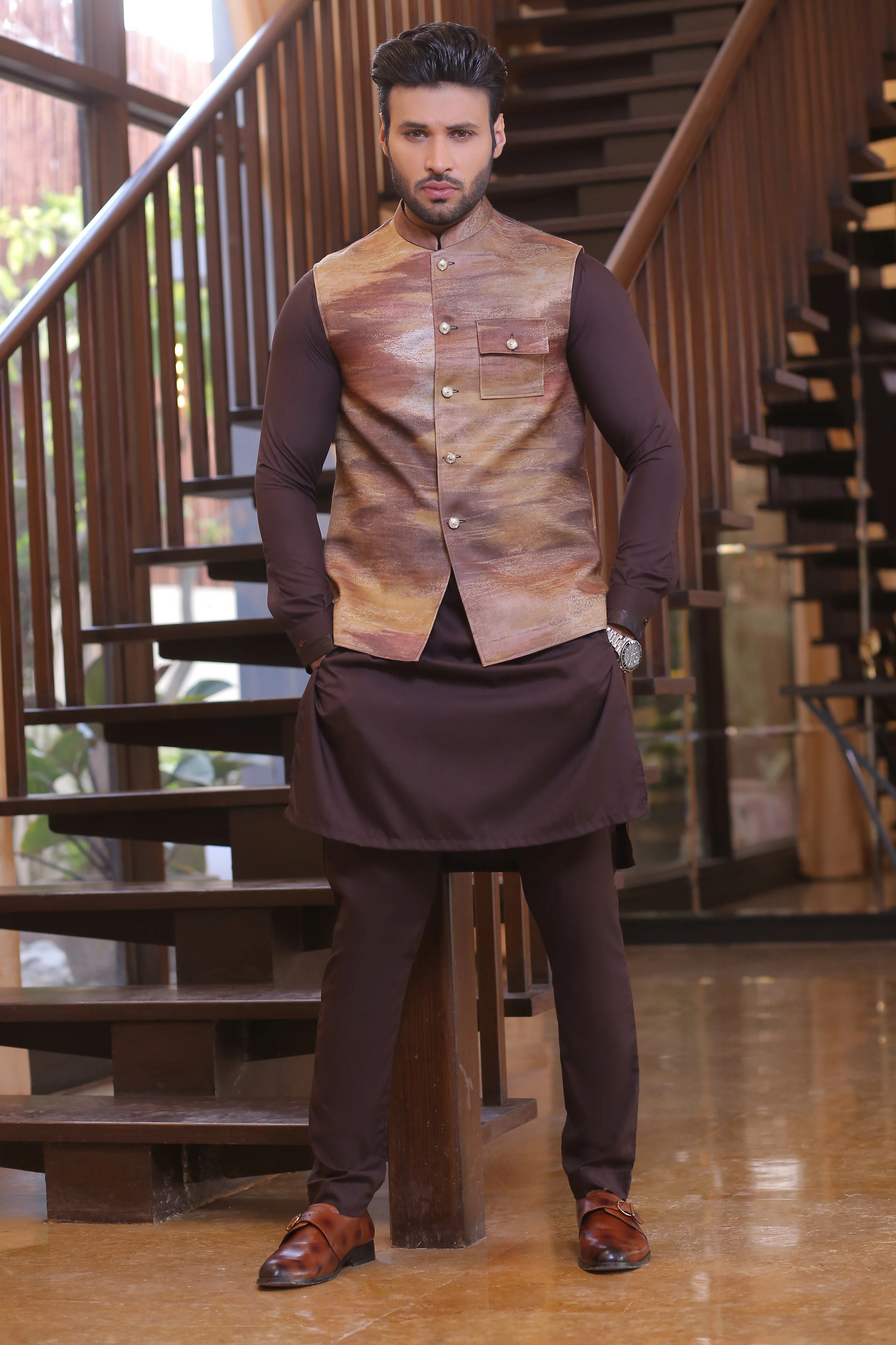 ER 696 Brown Kurta