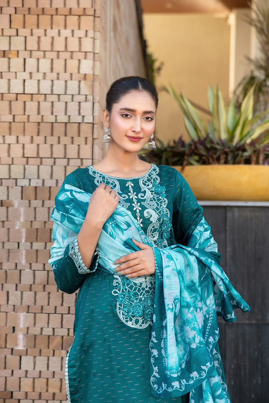 Calafia By Tawakkal Stitched 3 Piece Emb D-3145
