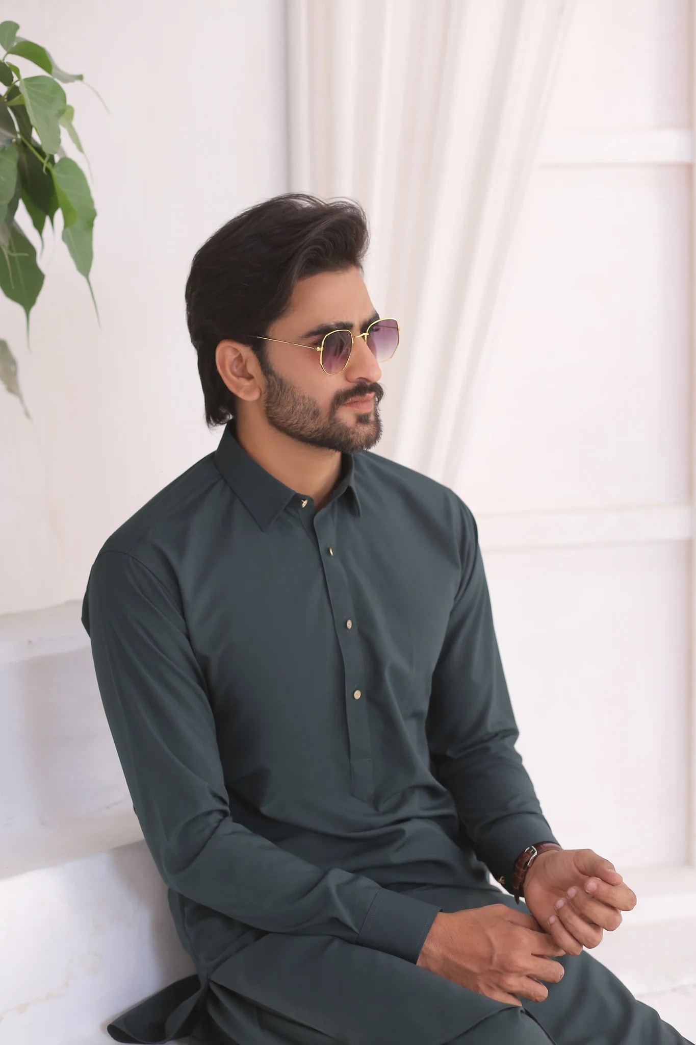 ER 704 Green Man Shalwar Kameez Design
