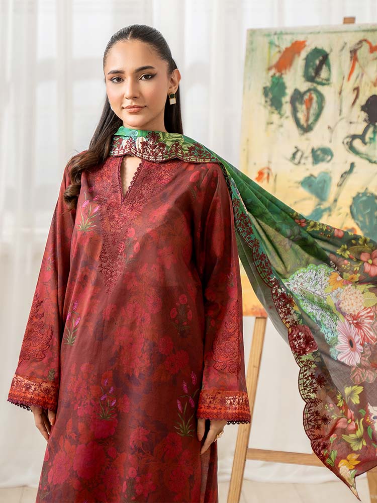 RANG E GULZAR 3-Piece Unstitched Digital Printed Lawn Suit
