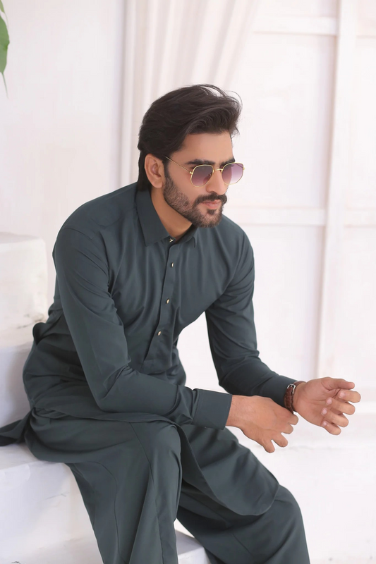 ER 704 Green Man Shalwar Kameez Design