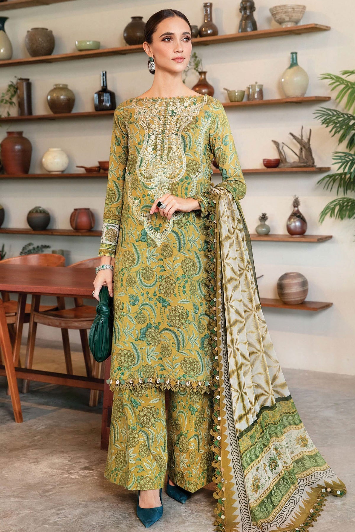 Maria B Unstitched 3 Piece Spring Summer Collection 2025 -13-B