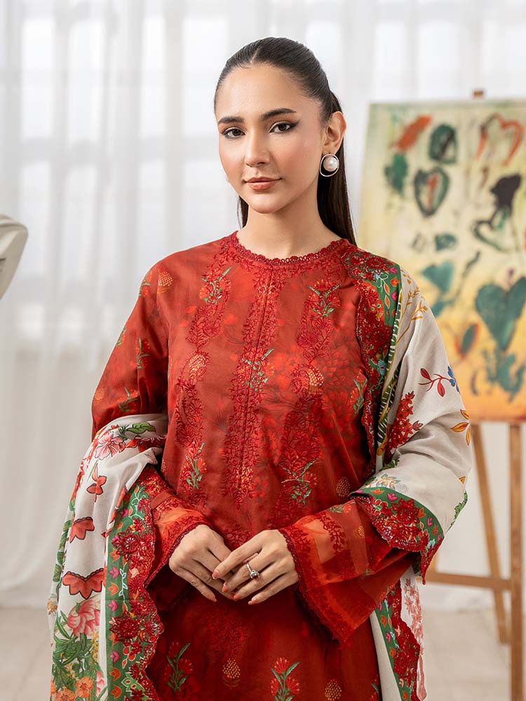 RANG E GULZAR 3-Piece Unstitched Digital Printed Lawn Suit