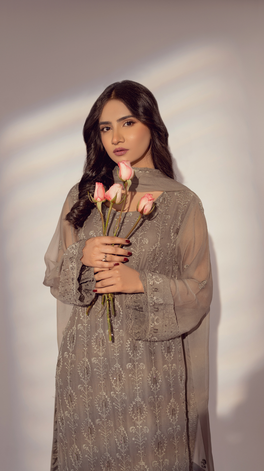 Republic Women's 01 Gray Dheemi Sada 3-Piece Dress