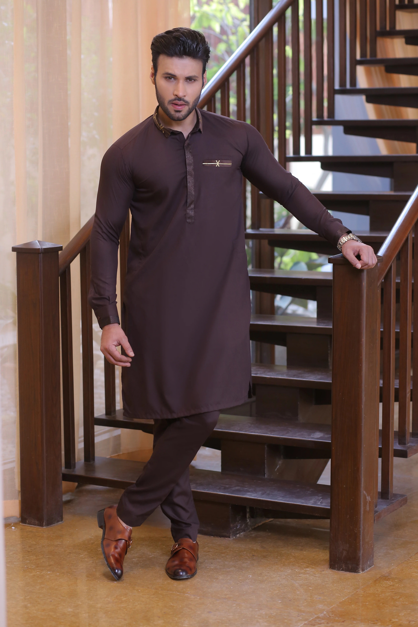 ER 696 Brown Kurta