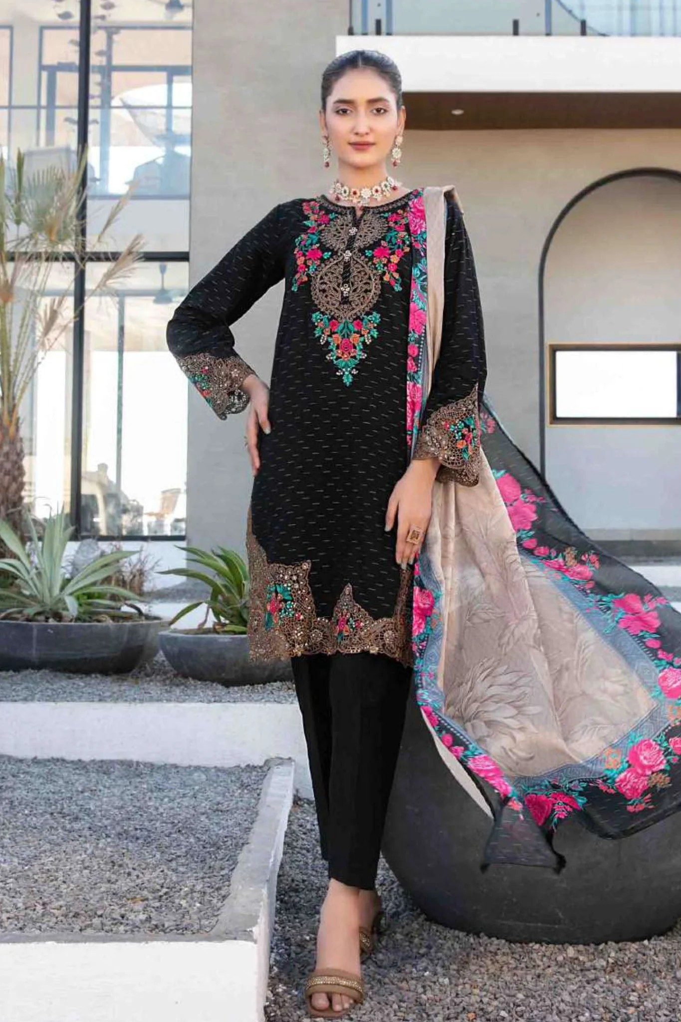 Calafia By Tawakkal Stitched 3 Piece Emb Lawn Collection-D-3149