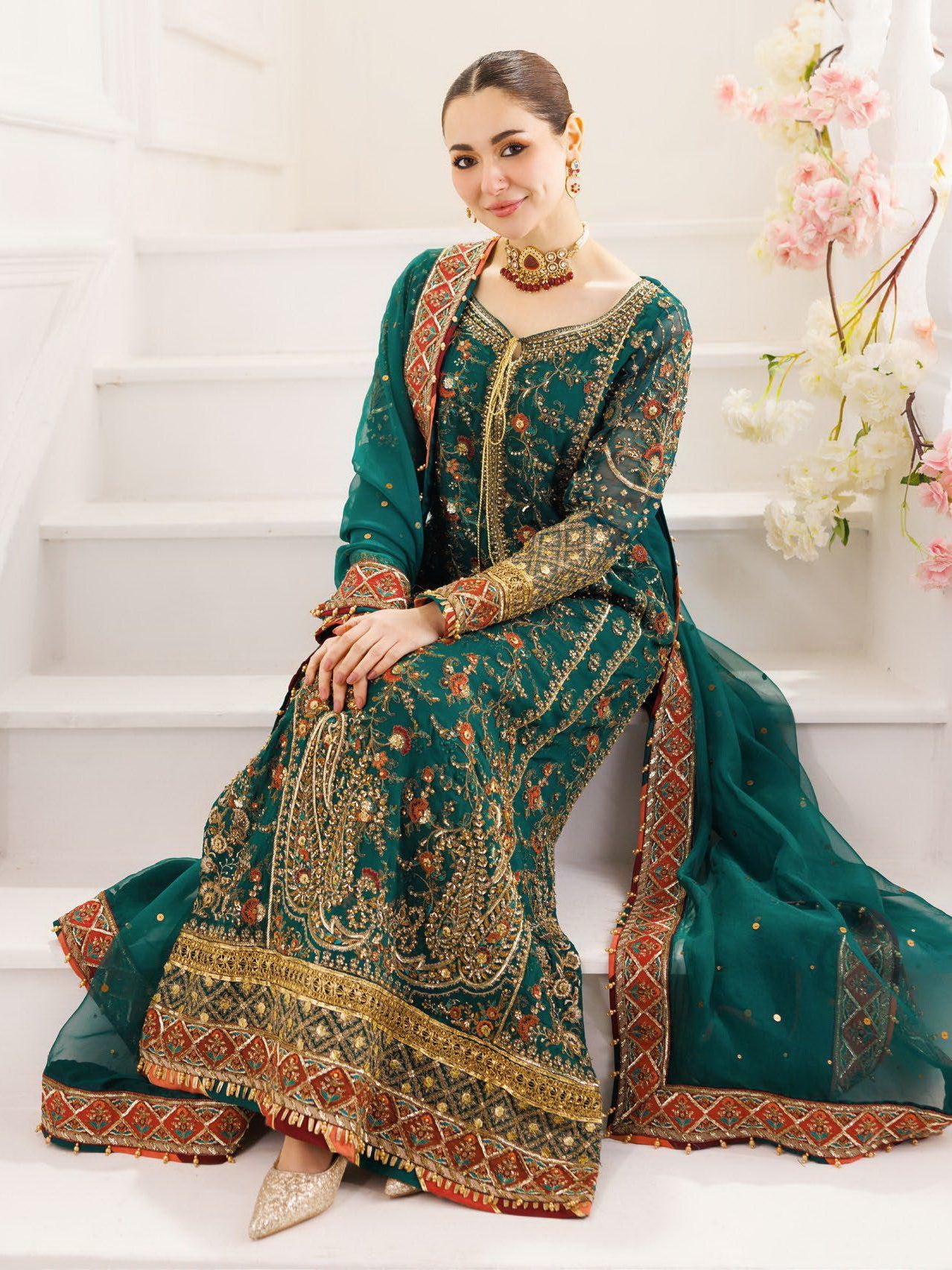 Charizma Dastan-e-Jashan Luxury Chiffon Unstitched 3Pc Suit DJ5-01