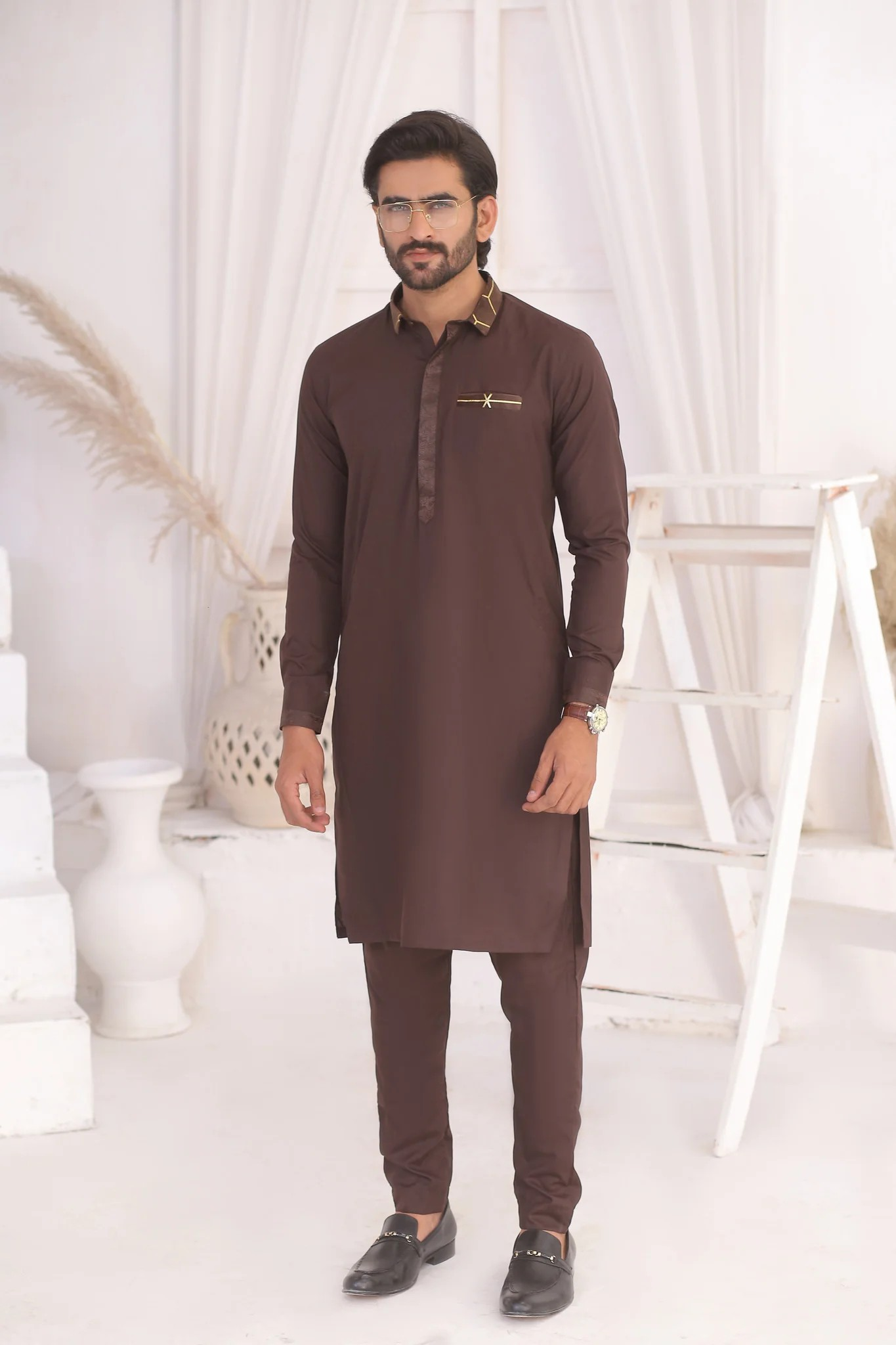 ER 696 Brown Kurta Pajama